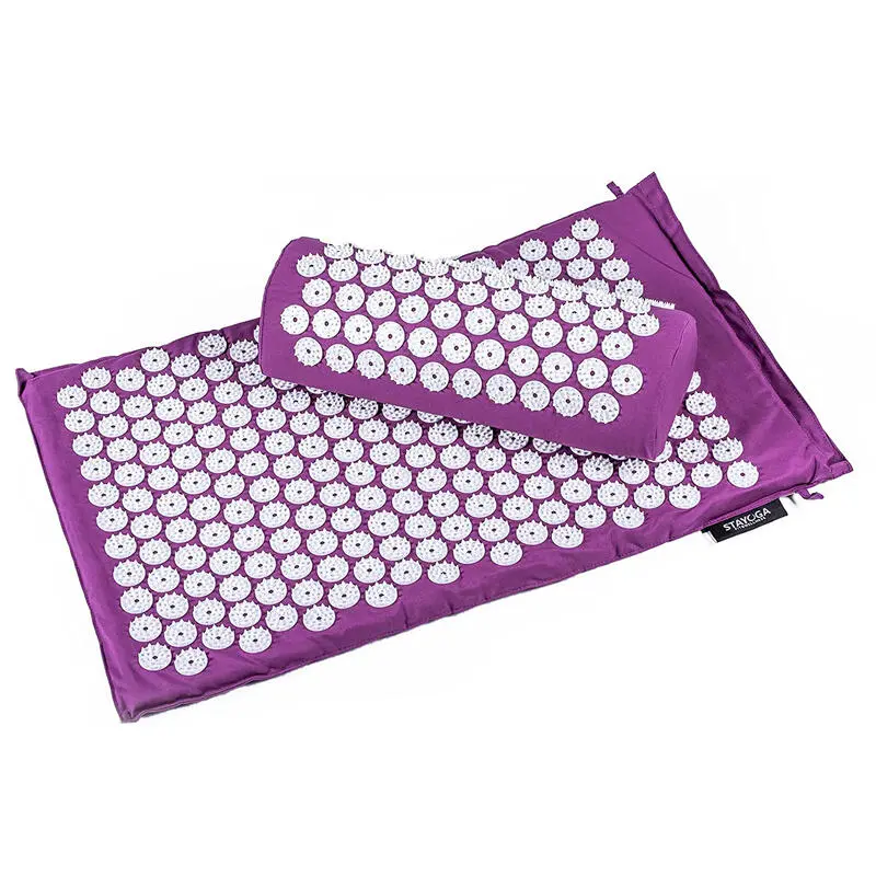 STAYOGA Esterilla Set De Masaje Acupuntura Negro Algodón Orgánico 8 STAYOGA Esterilla Set De Masaje Acupuntura Negro Algodón Orgánico - Imagen 6