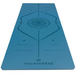 YOGATERRAE Esterilla Yoga Bronce Oliva En PU Y Caucho Natural Con MANDALA + LINEA DE CUERPO -Fitness cardio Ventas esterilla yoga azul polar en pu y caucho natural mandala linea cuerpo