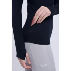 TCA Fusion Camiseta De Manga Larga Con Media Cremallera Para Mujer -Fitness cardio Ventas fusion camiseta de manga larga con media cremallera para mujer 2