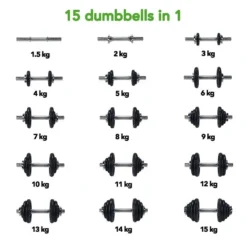 Tunturi Juego De Mancuernas 15 Kg 9 Tunturi Juego De Mancuernas 15 Kg -Fitness cardio Ventas juego de mancuernas 15 kg 2