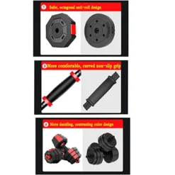 Juego De Mancuernas 2 En 1 Octogonal Fitness Tech De 20kg A 50kg -Fitness cardio Ventas juego de mancuernas 2 en 1 octogonal fitness tech de 20kg a 50kg 4