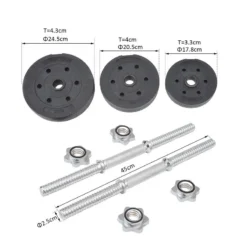 Juego De Mancuernas HOMCOM Negro 40KG Ajustable Ø24,5x4,3 Cm 7 Juego De Mancuernas HOMCOM Negro 40KG Ajustable Ø24,5x4,3 Cm -Fitness cardio Ventas juego de mancuernas homcom negro 40kg ajustable o245x43 cm 2