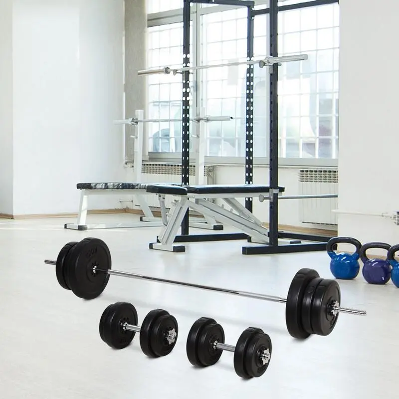 Juego De Pesas Con Mancuernas HOMCOM Negro Ø25x35 Cm 4 Juego De Pesas Con Mancuernas HOMCOM Negro Ø25x35 Cm - Imagen 2