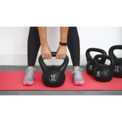 IVOL Kettlebell 12 Kg - Plástico - Para Uso Interior Y Exterior - Negro 9 IVOL Kettlebell 12 Kg - Plástico - Para Uso Interior Y Exterior - Negro -Fitness cardio Ventas kettlebell 12 kg plastico para uso interior y exterior negro 2
