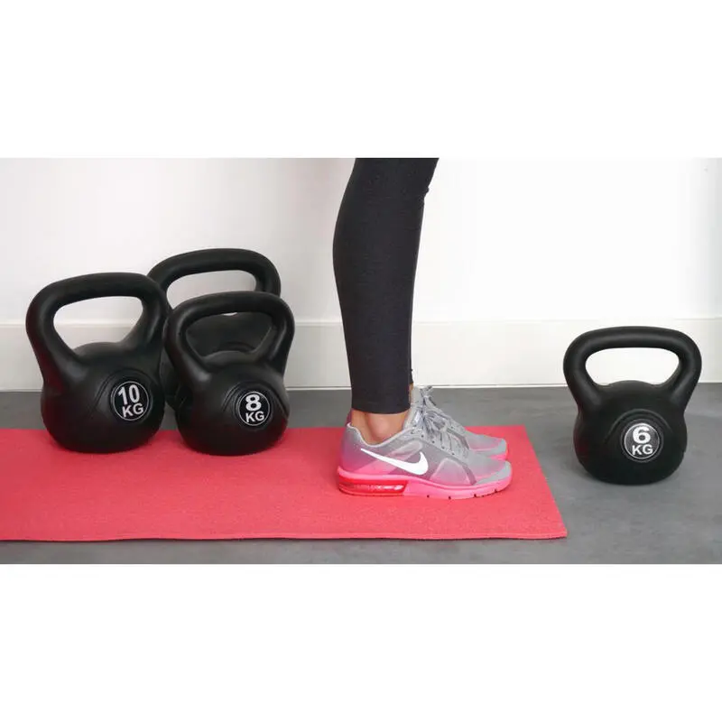 IVOL Kettlebell 12 Kg - Plástico - Para Uso Interior Y Exterior - Negro 6 IVOL Kettlebell 12 Kg - Plástico - Para Uso Interior Y Exterior - Negro - Imagen 4