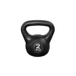 IVOL Kettlebell 2 Kg - Plástico - Para Uso Interior Y Exterior - Negro