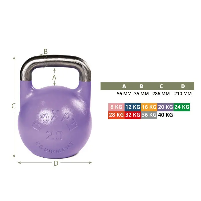 BOXPT EQUIPMENT Kettlebell De Competicion Color BOXPT 8kg Rosa 4 BOXPT EQUIPMENT Kettlebell De Competicion Color BOXPT 8kg Rosa - Imagen 2