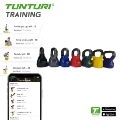 Tunturi Kettlebell De Vinilo - 10 Kg -Fitness cardio Ventas kettlebell de vinilo 10 kg 3