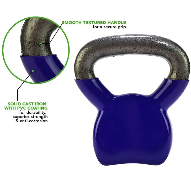 Tunturi Kettlebell - Vinilo - 4 Kg - Morado 4 Tunturi Kettlebell - Vinilo - 4 Kg - Morado - Imagen 2