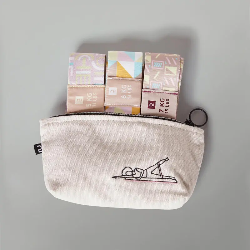 Domyos Kit 3 Minibandas Elásticas Fitness Textil Resistencia 5-6-7 kg 5 Domyos Kit 3 Minibandas Elásticas Fitness Textil Resistencia 5-6-7 kg - Imagen 3