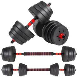 OZIO FITNESS Kit 40 Kg De Mancuernas 2 En 1 Ajustables MultiFit