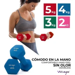 KIT De Mancuernas Antideslizantes De Neopreno Wueps -Fitness cardio Ventas kit de mancuernas antideslizantes de neopreno wueps 2
