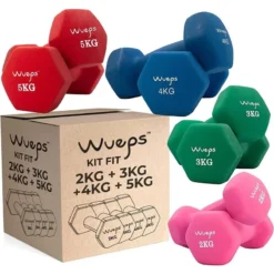 KIT De Mancuernas Antideslizantes De Neopreno Wueps
