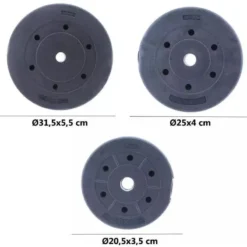 OZIO FITNESS Kit De Pesas De 60KG Con Discos, Barra Y Topes Fitness Musculación -Fitness cardio Ventas kit de pesas de 60kg con discos barra y topes fitness musculacion 2