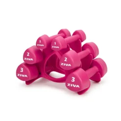 Kit Mancuernas Estudio ZIVA Chic Con Soporte 12 Kg