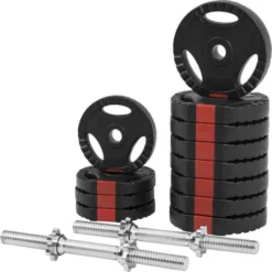 Kit Mancuernas Gorilla Sports Cromado/Negro 30Kg Diámetro 30/31 Mm -Fitness cardio Ventas kit mancuernas gorilla sports cromadonegro 30kg diametro 3031 mm 4