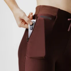 Kalenji Leggings Cortos Running Transpirable Mujer - Run Dry 500 Marrón -Fitness cardio Ventas leggings cortos running transpirable mujer run dry 500 marron 3