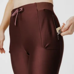 Kalenji Leggings Cortos Running Transpirable Mujer - Run Dry 500 Marrón -Fitness cardio Ventas leggings cortos running transpirable mujer run dry 500 marron 4