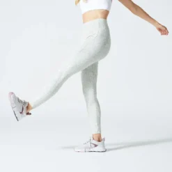 Leggings Fitness 520 Domyos Mujer Malva Estampado -Fitness cardio Ventas leggings fitness 520 domyos mujer beige