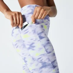 Leggings Fitness 520 Domyos Mujer Malva Estampado -Fitness cardio Ventas leggings fitness 520 domyos mujer malva estampado 3