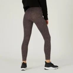 Leggings Mallas Fitness 7/8 Mujer Domyos Fit+ Gris 9 Leggings Mallas Fitness 7/8 Mujer Domyos Fit+ Gris -Fitness cardio Ventas leggings mallas fitness 78 mujer domyos fit gris 1