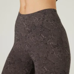 Leggings Mallas Fitness 7/8 Mujer Domyos Fit+ Gris 11 Leggings Mallas Fitness 7/8 Mujer Domyos Fit+ Gris -Fitness cardio Ventas leggings mallas fitness 78 mujer domyos fit gris 3