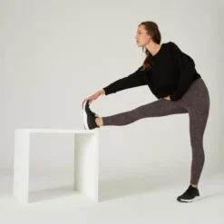 Leggings Mallas Fitness 7/8 Mujer Domyos Fit+ Gris 12 Leggings Mallas Fitness 7/8 Mujer Domyos Fit+ Gris -Fitness cardio Ventas leggings mallas fitness 78 mujer domyos fit gris 4