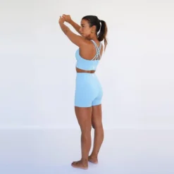 Leggings Mallas Fitness Cortos Sostenible Poliéster Mujer Fitplanet Dolphin Azul -Fitness cardio Ventas leggings mallas fitness cortos sostenible poliester mujer fitplanet dolphin azul 2