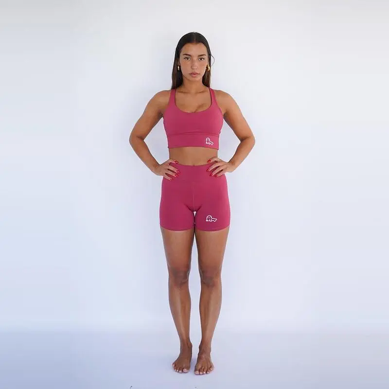 Leggings Mallas Fitness Cortos Sostenible Poliéster Mujer Fitplanet Seal Rojo 4 Leggings Mallas Fitness Cortos Sostenible Poliéster Mujer Fitplanet Seal Rojo - Imagen 2