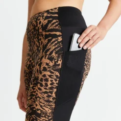 Domyos Leggings Mallas Fitness Largos Talle Alto 120 Mujer Animal Print -Fitness cardio Ventas leggings mallas fitness largos talle alto 120 mujer animal print 3