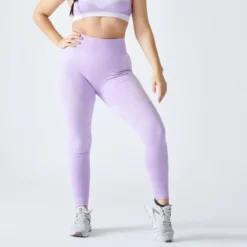 Leggings Mallas Fitness Tiro Alto Seamless Mujer Domyos 900 Negro 13 Leggings Mallas Fitness Tiro Alto Seamless Mujer Domyos 900 Negro -Fitness cardio Ventas leggings mallas fitness tiro alto seamless mujer domyos 900 violeta