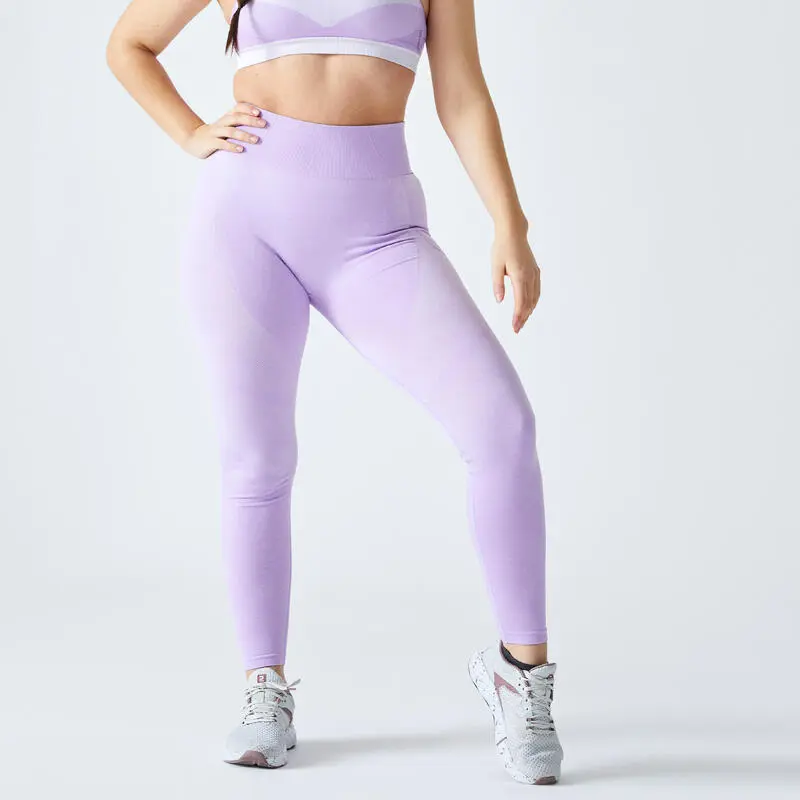 Leggings Mallas Fitness Tiro Alto Seamless Mujer Domyos 900 Negro 8 Leggings Mallas Fitness Tiro Alto Seamless Mujer Domyos 900 Negro - Imagen 6