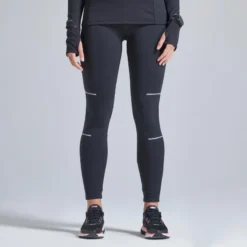 Leggings Mallas Running Largas Térmicas Mujer Kiprun Warm Negro