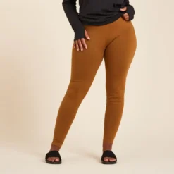 KIMJALY Leggings Mallas Yoga Suave Técnicos Ecodiseñados Mujer Camel