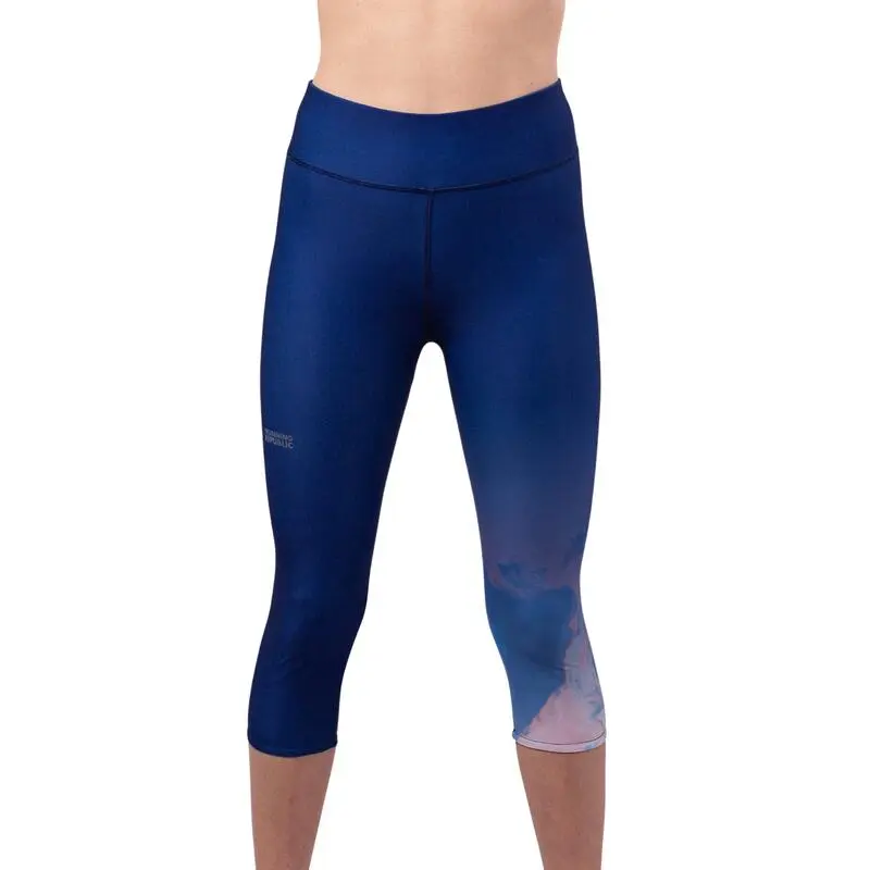 THE RUNNING REPUBLIC Leggings Running Corto De Poliéster Reciclado Para Mujer TRR Azul 4 THE RUNNING REPUBLIC Leggings Running Corto De Poliéster Reciclado Para Mujer TRR Azul - Imagen 2
