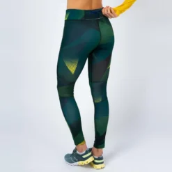 THE RUNNING REPUBLIC Leggings Running Largos De Poliéster Reciclado Para Mujer TRR Geo Verde -Fitness cardio Ventas leggings running largos de poliester reciclado para mujer trr geo verde 3