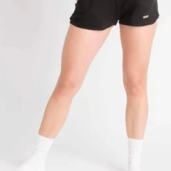 AESTHETIC WOLF LOEWI Pantalones Cortos Fitness Acanalados - Mujer - Negro -Fitness cardio Ventas loewi pantalones cortos fitness acanalados mujer negro 2