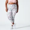 Mallas Fitness Talla Grande Tiro Alto Mujer Domyos 500 Blanco Nieve -Fitness cardio Ventas mallas fitness talla grande tiro alto mujer domyos 500 blanco nieve
