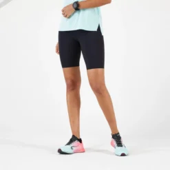 Mallas Short Mujer Cortas Running Kiprun Support Negro