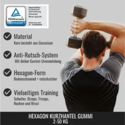 Mancuerna Hexagonal Dumbell Gorilla Sports -Fitness cardio Ventas mancuerna hexagonal dumbell gorilla sports 3