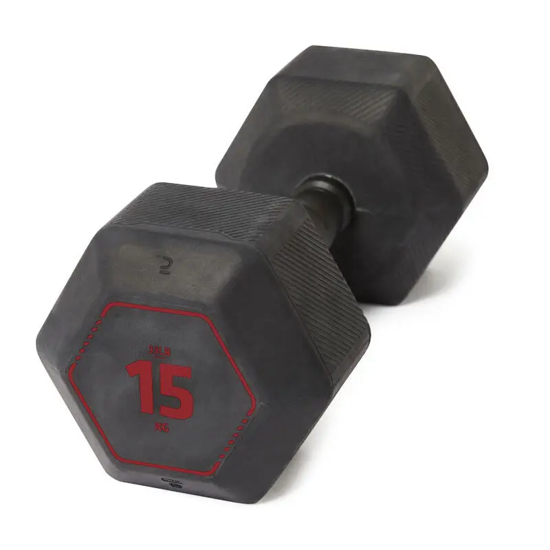 CORENGTH Mancuerna Musculación Crosstraining Hex Dumbbell Negro Hexagonal 15 kg 3 CORENGTH Mancuerna Musculación Crosstraining Hex Dumbbell Negro Hexagonal 15 kg