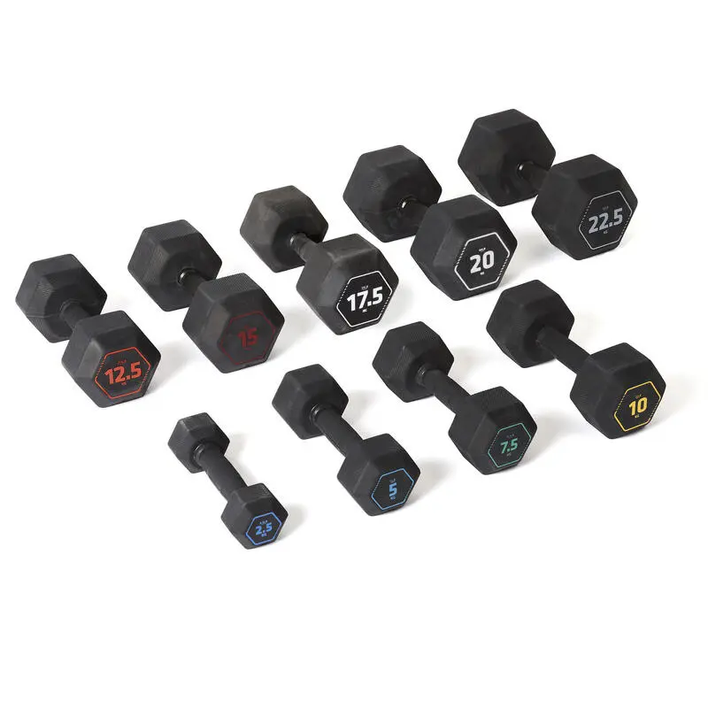 CORENGTH Mancuerna Musculación Crosstraining Hex Dumbbell Negro Hexagonal 17,5 kg 7 CORENGTH Mancuerna Musculación Crosstraining Hex Dumbbell Negro Hexagonal 17,5 kg - Imagen 5