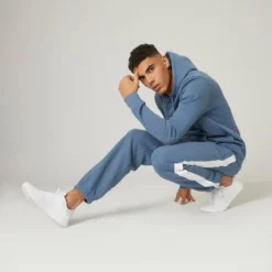 Pantalón Chándal Fitness Felpa Hombre Domyos Azul 9 Pantalón Chándal Fitness Felpa Hombre Domyos Azul -Fitness cardio Ventas pantalon chandal fitness felpa hombre domyos azul 2