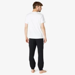 Pantalón Chándal Fitness Felpa Recto Hombre Domyos 500 Negro -Fitness cardio Ventas pantalon chandal fitness felpa recto hombre domyos 500 negro 1