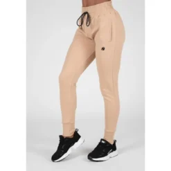 Pantalón Chándal Fitness Largo Mujer GORILLA WEAR Marion Negro -Fitness cardio Ventas pantalon chandal fitness largo mujer gorilla wear marion beige