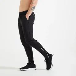Pantalón Chándal Fitness Transpirable Slim Hombre Domyos Negro -Fitness cardio Ventas pantalon chandal fitness transpirable slim hombre domyos negro 1