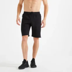 Pantalón Corto Chándal Short Hombre Domyos 500 Verde -Fitness cardio Ventas pantalon corto chandal short hombre domyos 500 negro