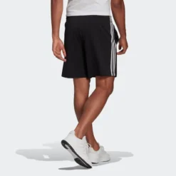 Pantalón Corto Short Adidas Hombre Fitness 3 Rayas Negro -Fitness cardio Ventas pantalon corto short adidas hombre fitness 3 rayas negro 1