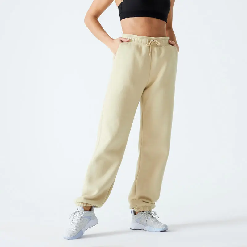 Domyos Pantalón Jogger Fitness 520 Mujer Beis Holgado 3 Domyos Pantalón Jogger Fitness 520 Mujer Beis Holgado