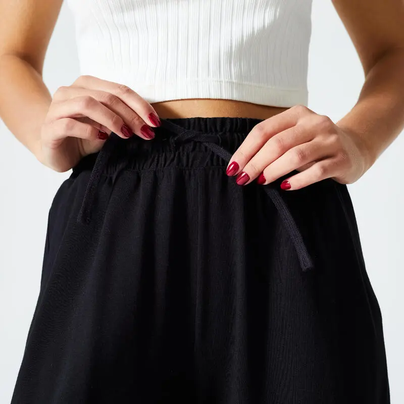 Domyos Pantalón Jogger Fitness 520 Mujer Negro Flare 5 Domyos Pantalón Jogger Fitness 520 Mujer Negro Flare - Imagen 3